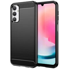 Techsuit Husa pentru Samsung Galaxy A24 - Techsuit Carbon Silicone - Black 5949419003750 έως 12 άτοκες Δόσεις