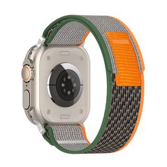 Techsuit Curea pentru Apple Watch 1/2/3/4/5/6/7/8/SE/SE 2 (38/40/41mm) - Techsuit Watchband (W039) - Green / Orange 5949419001916 έως 12 άτοκες Δόσεις
