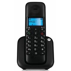Ασύρματο τηλέφωνο dect Motorola με φωτιζόμενη οθόνη, μαύρο T301BK 15485 έως 12 άτοκες Δόσεις