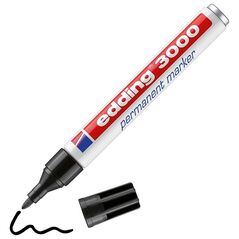 Edding 3000 Permanent Marker Black (4-3000001) (EDD4-3000001) έως 12 άτοκες Δόσεις