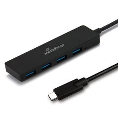 MediaRange USB Type-C™ to USB 3.0 hub 1:4, bus-powered, black  (MRCS508) έως 12 άτοκες Δόσεις