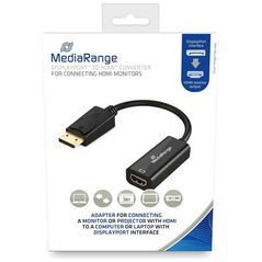 Καλώδιο MediaRange HDMI High Speed to DisplayPort converter, gold-plated, HDMI socket/DP plug, 10 Gbit/s data transfer rate, 15cm, black (MRCS175) έως 12 άτοκες Δόσεις