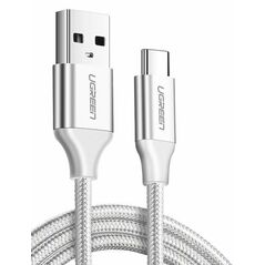 UGREEN Nickel-plated USB-C cable QC3.0 UGREEN 0.25m (white) 017761 έως και 12 άτοκες δόσεις