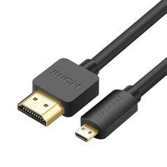 UGREEN Micro HDMI - HDMI Cable UGREEN HD127 4K 3D 1.5m (black) 024290 έως και 12 άτοκες δόσεις