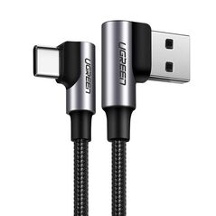 UGREEN Angle cable USB to USB-C UGREEN US176, 3A, 1m (black) 029833 έως και 12 άτοκες δόσεις