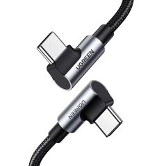 UGREEN Angle cable USB-C to USB-C UGREEN US335, 5A, 100W, 1m (black) 030121 έως και 12 άτοκες δόσεις