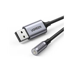 UGREEN Audio Adapter UGREEN CM477, USB to Mini Jack 3.5mm AUX (grey) 030119 έως και 12 άτοκες δόσεις