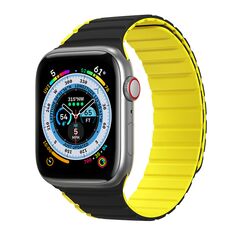 Dux Ducis Curea pentru Apple Watch 1/2/3/4/5/6/7/8/SE/SE 2/Ultra (42/44/45/49mm) - Dux Ducis LD Series - Black / Yellow 6934913027899 έως 12 άτοκες Δόσεις