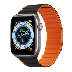 Dux Ducis Curea pentru Apple Watch 1/2/3/4/5/6/7/8/SE/SE 2 (38/40/41mm) - Dux Ducis LD Series - Black / Orange 6934913027851 έως 12 άτοκες Δόσεις