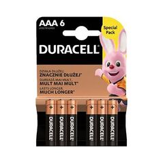 Duracell Αλκαλικές Μπαταρίες AAA 1.5V 6τμχ (DAAALR03MN24006) (DURDAAALR03MN24006) έως 12 άτοκες Δόσεις