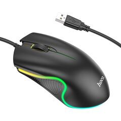 Hoco Hoco - Wired Mouse (GM19) - USB, with RGB Lights and 3D Button, for Gaming 1.4m, 1000 DPI  - Black 6931474784131 έως 12 άτοκες Δόσεις