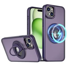 Techsuit Husa pentru iPhone 15 Plus - Techsuit MagSafe Ghost Holder Series - Matte Purple 5949419068513 έως 12 άτοκες Δόσεις