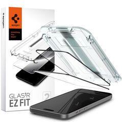 Spigen Folie pentru iPhone 15 (set 2) - Spigen Glas.TR EZ FIT - Black 8809896752251 έως 12 άτοκες Δόσεις