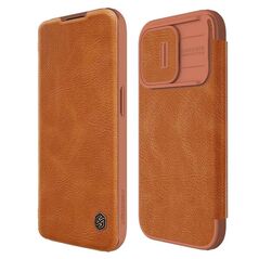 Nillkin Husa pentru iPhone 15 Pro - Nillkin QIN Pro Leather Case - Brown 6902048265219 έως 12 άτοκες Δόσεις