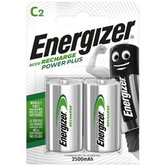 Energizer Power Plus Επαναφορτιζόμενες Μπαταρίες C Ni-MH 2500mAh 1.2V 2τμχ (4956220) (ENE4956220) έως 12 άτοκες Δόσεις