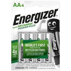Energizer Power Plus Επαναφορτιζόμενες Μπαταρίες AA Ni-MH 2000mAh 1.2V 4τμχ (4827946) (ENE4827946) έως 12 άτοκες Δόσεις