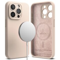 Ringke Husa pentru iPhone 15 Pro Max - Ringke Silicone Magnetic - Pink Sand 8809919307123 έως 12 άτοκες Δόσεις