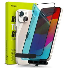 Ringke Folie pentru iPhone 15 - Ringke Cover Display Tempered Glass - Black 8809919309431 έως 12 άτοκες Δόσεις