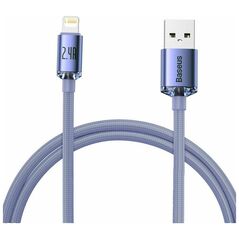 Baseus Crystal Shine Braided USB to Lightning Cable Μωβ 1.2m (CAJY000005) (BASCAJY000005) έως 12 άτοκες Δόσεις