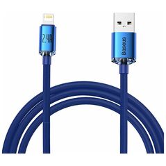 Baseus Crystal Shine Braided USB to Lightning Cable Μπλε 2m (CAJY000103) (BASCAJY000103) έως 12 άτοκες Δόσεις