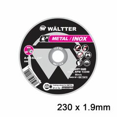 Wältter Δίσκοι Κοπής Σιδήρου / Inox Waltter 230x1.9mm 2301922 έως 12 Άτοκες Δόσεις