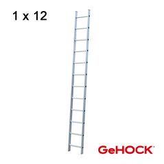 Gehock Μονή Σκάλα Αλουμινίου 1 x 12 Σκαλοπάτια Gehock 605012 έως 12 Άτοκες Δόσεις
