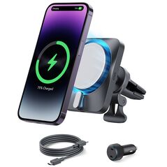 ESR ESR - [3pcs Bundle] Car Holder with Wireless Charger CryoBoost (2B513) - with Cable, Car Charger, MagSafe, Apple MFi - Silver 4894240167274 έως 12 άτοκες Δόσεις