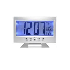 Ψηφιακό Ρολόι - Ξυπνητήρι με Αισθητήρα Ήχου, LCD Οθόνη & Ένδειξη Θερμοκρασίας