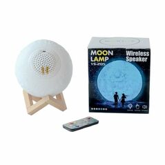 3D Φωτιστικό Φεγγάρι με Ηχείο Bluetooth USB