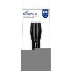 MediaRange LED flashlight with powerbank, 1.800mAh battery, black (MR735) έως 12 άτοκες Δόσεις