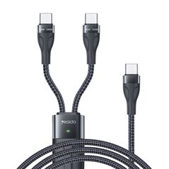 Yesido Yesido - Data Cable (CA88) - Type-C to 2 x Type-C, 100W, 480Mbps, 1.4m - Black 6971050265456 έως 12 άτοκες Δόσεις
