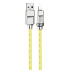 Hoco Cablu USB la Lightning, 2.4A, 1m - Hoco Crystal (U113) - Gold 6931474790033 έως 12 άτοκες Δόσεις