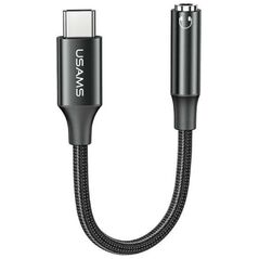 USAMS Usams - Audio Cable Adapter AU16 (US-SJ599) - Type-C to Jack 3.5mm - Black 6958444904559 έως 12 άτοκες Δόσεις