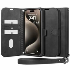 Spigen Husa pentru iPhone 15 Pro - Spigen Wallet S Pro - Black 8809896750714 έως 12 άτοκες Δόσεις