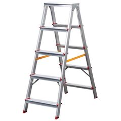 Bormann pro Bhl9040 Σκαλα Αλουμινιου 2x5 Σκαλια, Αντιολισθητικα Σκαλια και Ποδια και Ιμαντες Ασφαλειας 051411 έως 12 Άτοκες Δόσεις