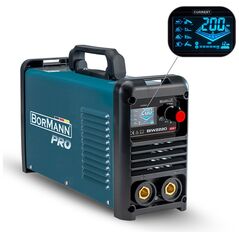 Bormann pro Biw2220 Ηλεκτροκολληση Inverter Αποδοση 200α/60%, Ψηφ.οθονης, Μεγ.ηλεκτροδιο 4mm, Περιλαμβανει Εξαρτηματα 061977 έως 12 Άτοκες Δόσεις