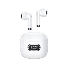 USAMS Usams - Wireless Earbuds IAII15 Series (BHUIAII01) - TWS, Digital Display with Bluetooth 5.3 - White 6958444903194 έως 12 άτοκες Δόσεις