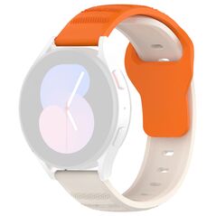 Techsuit Curea pentru Samsung Galaxy Watch 4/5/Active 2, Huawei Watch GT 3 (42mm)/GT 3 Pro (43mm) - Techsuit Watchband (W050) - Orange Beige  έως 12 άτοκες Δόσεις