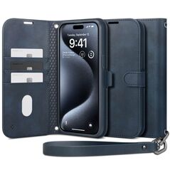 Spigen Husa pentru iPhone 15 Pro Max - Spigen Wallet S Pro - Navy 8809896749558 έως 12 άτοκες Δόσεις