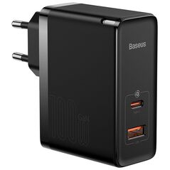 Baseus Travel Charger GaN5 Pro Quick wall charger C+U, PD3.0, QC4.0 +, AFC, 100W EU Black (CCGP090201) (BASCCGP090201) έως 12 άτοκες Δόσεις