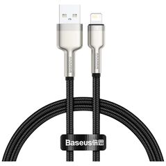 Baseus Braided USB to Lightning Cable Μαύρο 0.25m  (CALJK-01) (BASCALJK-01) έως 12 άτοκες Δόσεις