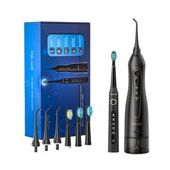 FairyWill Sonic toothbrush with tip set and water fosser FairyWill FW-507+FW-5020E (black) 031742 6973734202535 FW-5020E+FW-507 έως και 12 άτοκες δόσεις