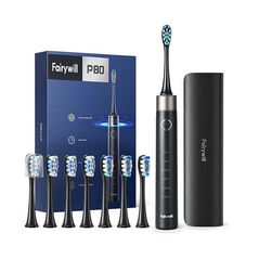 FairyWill Sonic toothbrush with head set and case FairyWill FW-P80 (Black) 032819 6973734200180 6EUFWP80BK+H6+8 έως και 12 άτοκες δόσεις