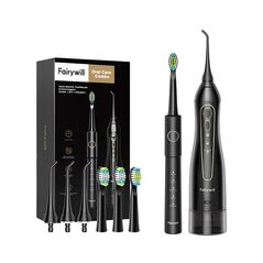 FairyWill Sonic toothbrush with tip set and water fosser FairyWill FW-5020E + FW-E11 (black) 033766 6973734202290 FW-5020E + FW-E11 έως και 12 άτοκες δόσεις
