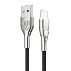 Vipfan USB to USB-C cable Vipfan Fingerprint Touch Z04, 3A, 1.2m (black) 036890 6971952431317 CB-Z4TC έως και 12 άτοκες δόσεις