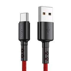 Vipfan USB to USB-C cable Vipfan X02, 3A, 1.8m (red) 036822 6971952430211 X02TC-1.8m-red έως και 12 άτοκες δόσεις