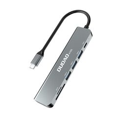 Dudao Adapter 6in1 Dudao A15S USB-C to 3x USB, 1x USB-C, SD / TF (grey) 039493 6973687240363 A15S έως και 12 άτοκες δόσεις