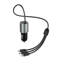 Dudao Car charger Dudao R5Pro 1x USB, 3.4A + 3in1 USB-C / Micro USB / Lightning cable (grey) 039472 6973687241087 R5ProN έως και 12 άτοκες δόσεις
