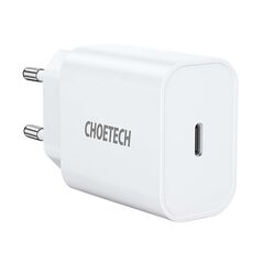 Choetech Mains charger Choetech Q5004 EU USB-C, 20W (white) 039432 6932112100566 Q5004 EU έως και 12 άτοκες δόσεις
