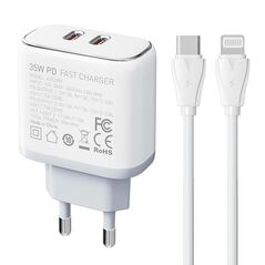 LDNIO Wall charger LDNIO A2528C 2USB-C 35W + USB-C - Lightning cable 042747 5905316142176 A2528C Type C to Lig έως και 12 άτοκες δόσεις